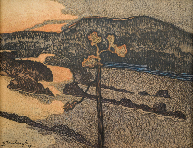 Victor Jernbergh - Evening Glow by the River, 1917 - CLASSICARTWORKS