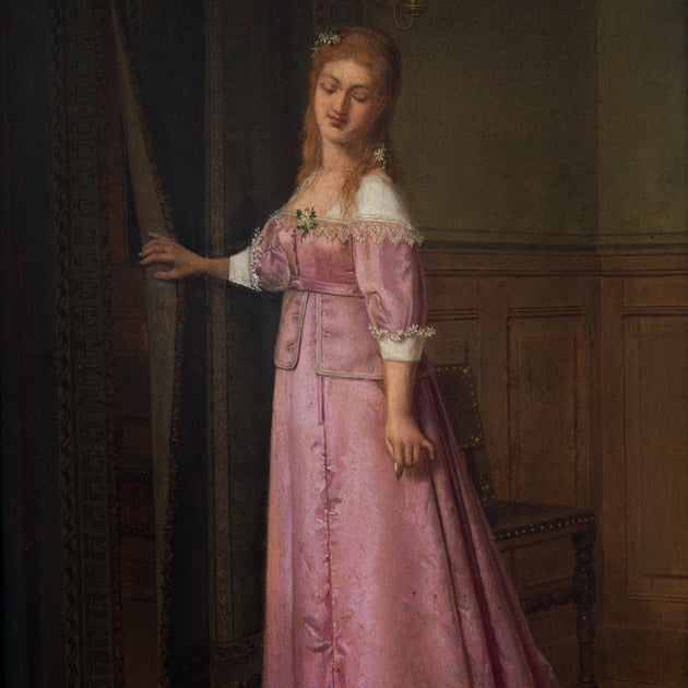 Victor Ravet - A Young Woman With Her Dog, 1876 – CLASSICARTWORKS